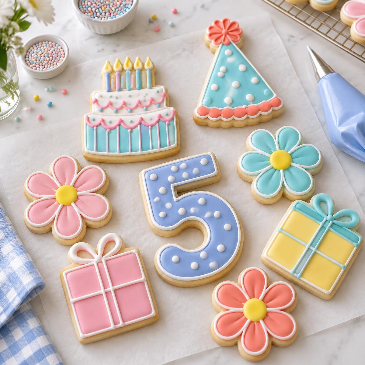 Custom birthday cookies